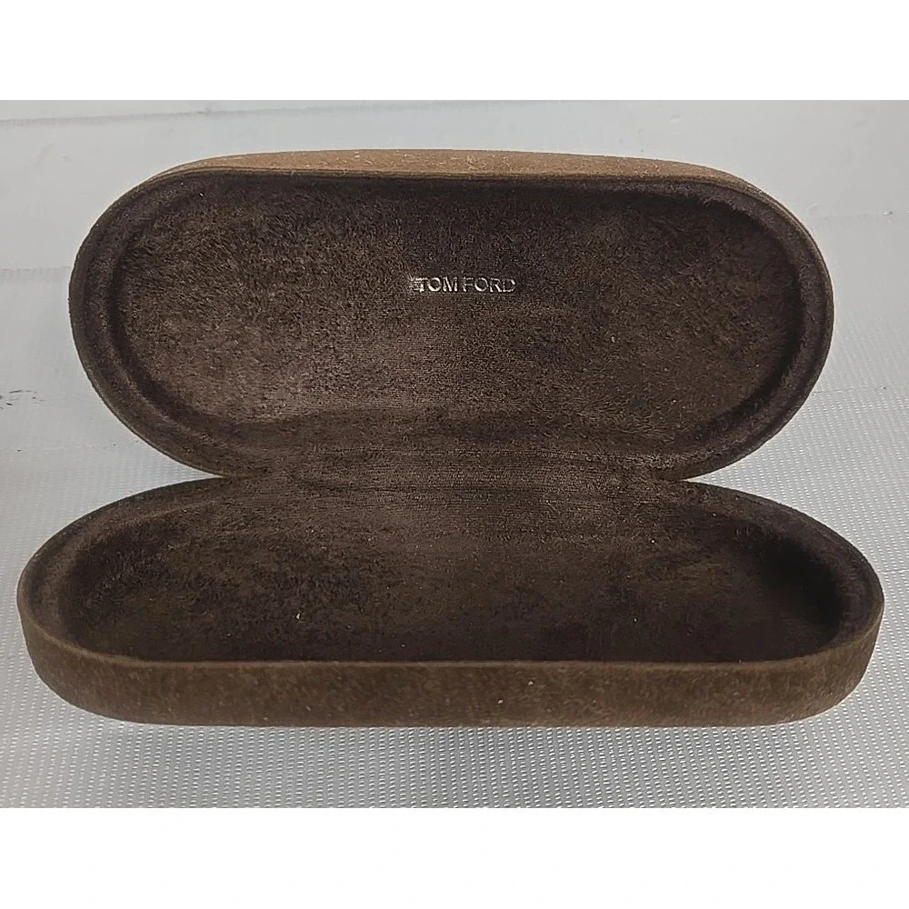 NEW TOM FORD HARD BROWN SUNGLASSES EYEGLASSES OPTICAL CASE ONLY